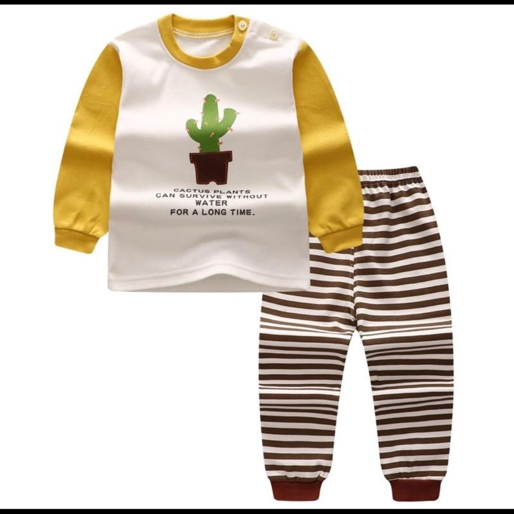 Cactus stripes set for boys and girls